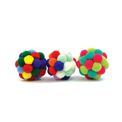 Happy Pet Tabby Patch Pom Pom Ball sortiert