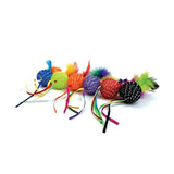 Happy Pet Tabby Patch Glitzerball mit Rassel und Federn - afbeelding 3