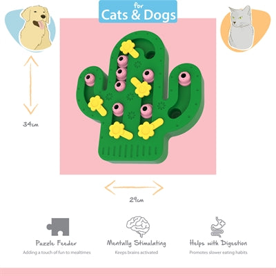 Happy Pet Tabby Patch Kaktus Puzzle Intelligenzspielzeug