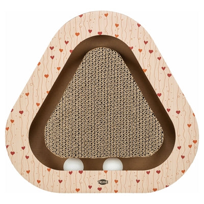 Trixie Kratzbrett Valentine mit Kugeln dreieckig aus Pappe apricot