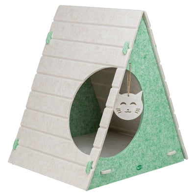 Trixie Katzenkorb Spielbox Lucy dreieckig Filz sandgrün