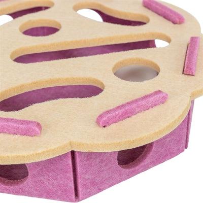 Trixie Hole'n'Roll Blumenfilz rosa beige