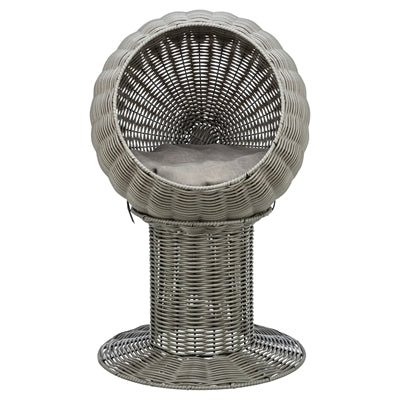 Trixie Katzenbett Amalia rund Polyrattan grau