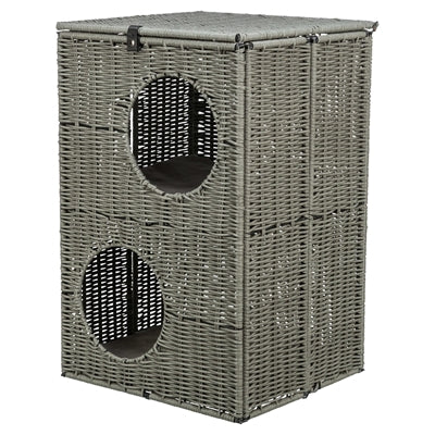 Trixie Katzenbett Amalia eckig Polyrattan grau