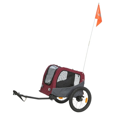 Trixie Hundefahrradanhänger grau rot