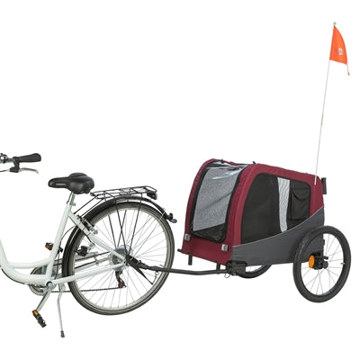 Trixie Hundefahrrad Katze grau rot