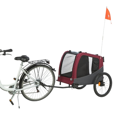 Trixie Hundefahrrad Katze grau rot