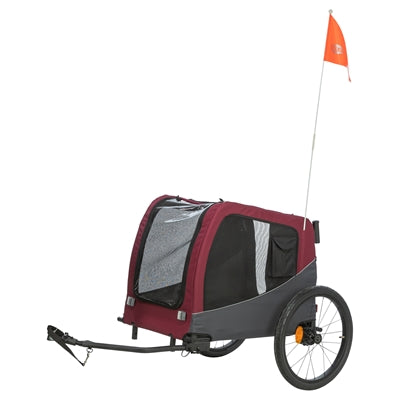 Trixie Hundefahrrad Katze grau rot