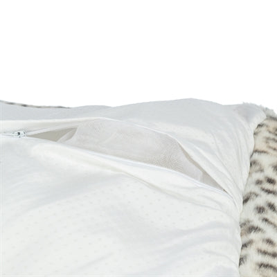 Trixie Hundebett Leo eckiges Leopardenmuster creme