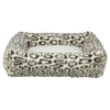 Trixie Hundebett Leo eckiges Leopardenmuster creme