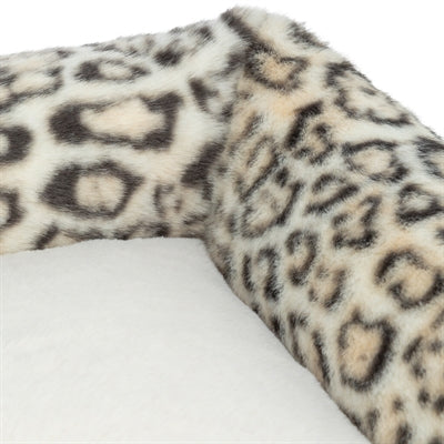Trixie Hundebett Leo eckiges Leopardenmuster creme