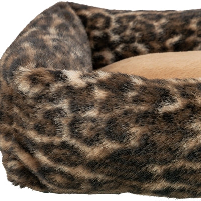 Trixie Hundebett Leo eckig Leopardenmuster braun