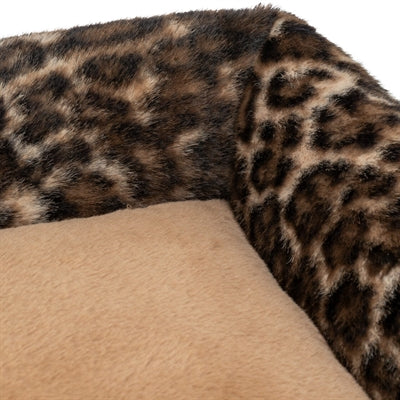 Trixie Hundebett Leo eckig Leopardenmuster braun