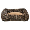 Trixie Hundebett Leo eckig Leopardenmuster braun