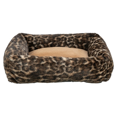 Trixie Hundebett Leo eckig Leopardenmuster braun