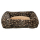Trixie Hundebett Leo eckig Leopardenmuster braun