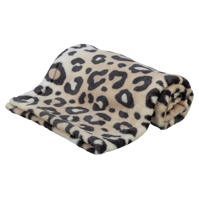 Trixie Hundedecke Leo, weicher Plüsch, Leopardenmuster, Creme