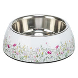 Trixie Futternapf, Trinknapf, Blumenmuster, Edelstahl, weiß, mehrfarbig - afbeelding 1