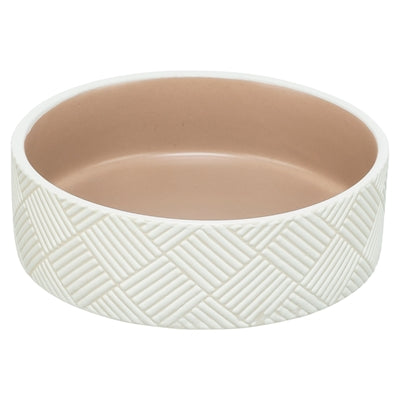 Trixie Futternapf Trinknapf Muster Keramik Weiß Beige