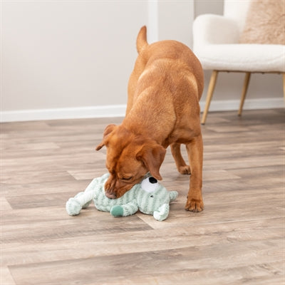 Trixie Hund mit Streifenplüsch grün