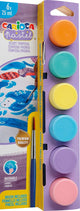 Carioca Gouachefarbe Pastell – 6 x 25 ml – inklusive Pinsel – auswaschbar – Gouachefarben-Set für Kinder – gebrauchsfertig