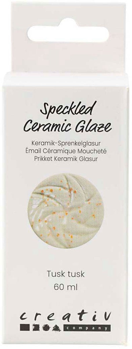 Creativ Company gesprenkelte Keramikglasur, 999–1060 °C, undurchsichtig, Tusk Tusk, 60 ml, 1 Flasche