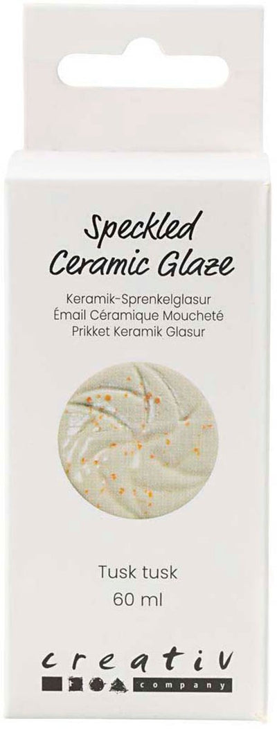 Creativ Company gesprenkelte Keramikglasur, 999–1060 °C, undurchsichtig, Tusk Tusk, 60 ml, 1 Flasche