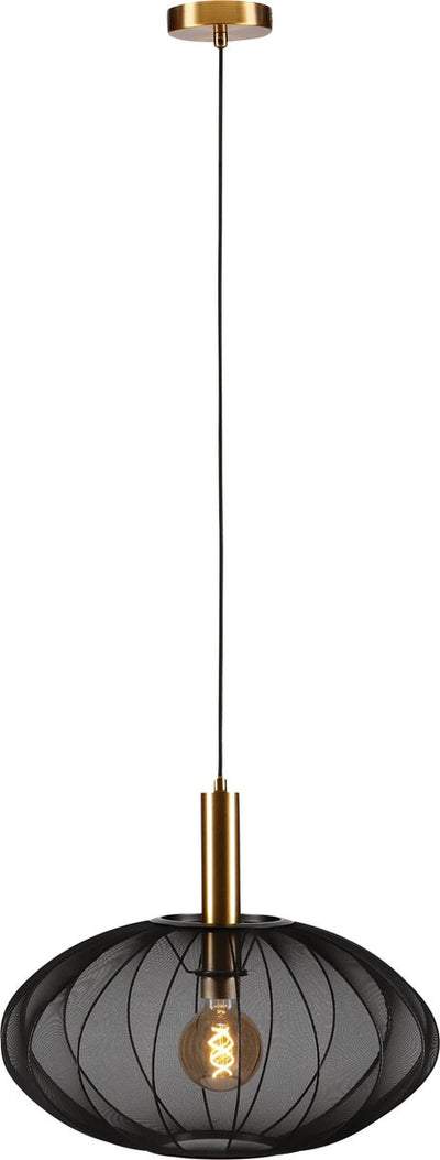 Lucide Corina - Hängelampe - ø 50 cm - 1xE27 - Schwarz - Japandi