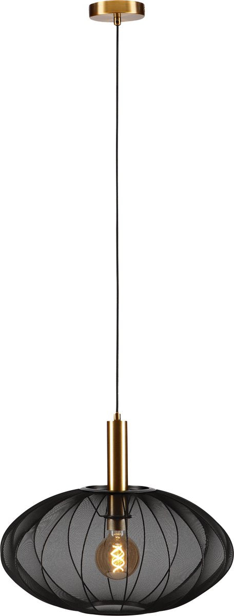 Lucide Corina - Hängelampe - ø 50 cm - 1xE27 - Schwarz - Japandi