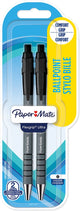 Paper Mate Flexgrip Ultra Kugelschreiber mit Druckknopf | mittlere Spitze (1,0 mm) | schwarz | 2 Stk
