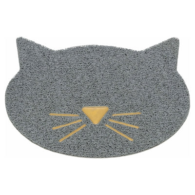 Trixie Katzentoilettenmatte Katzenkopf PVC hellgrau