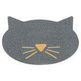 Trixie Katzentoilettenmatte Katzenkopf PVC hellgrau - afbeelding 1