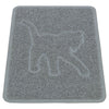 Trixie Katzentoilettenmatte Katzensilhouette PVC hellgrau
