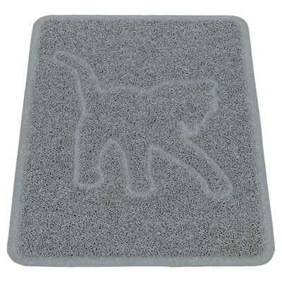 Trixie Katzentoilettenmatte Katzensilhouette PVC hellgrau