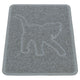 Trixie Katzentoilettenmatte Katzensilhouette PVC hellgrau