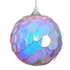 Decoris Weihnachtskugel Pailletten irisierend 8cm 4 Stk