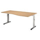 Bach Schreibtischhammer ergonomisch höhenverstellbar C-Bein Buche 1800x1000x680-760mm