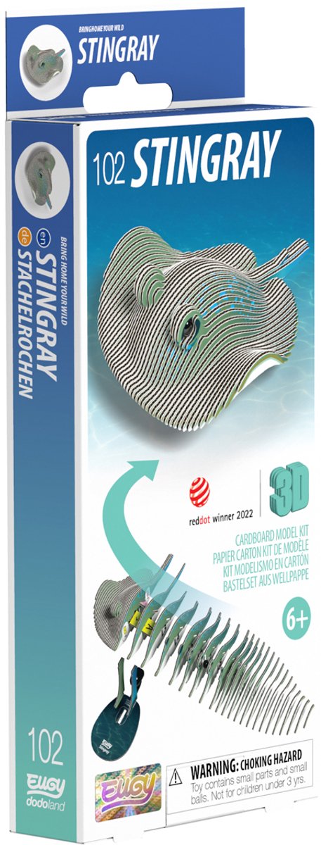 Eugy 3D-Puzzle – Rochen – Meerestiere – nachhaltig – alle sammeln – 6 Jahre