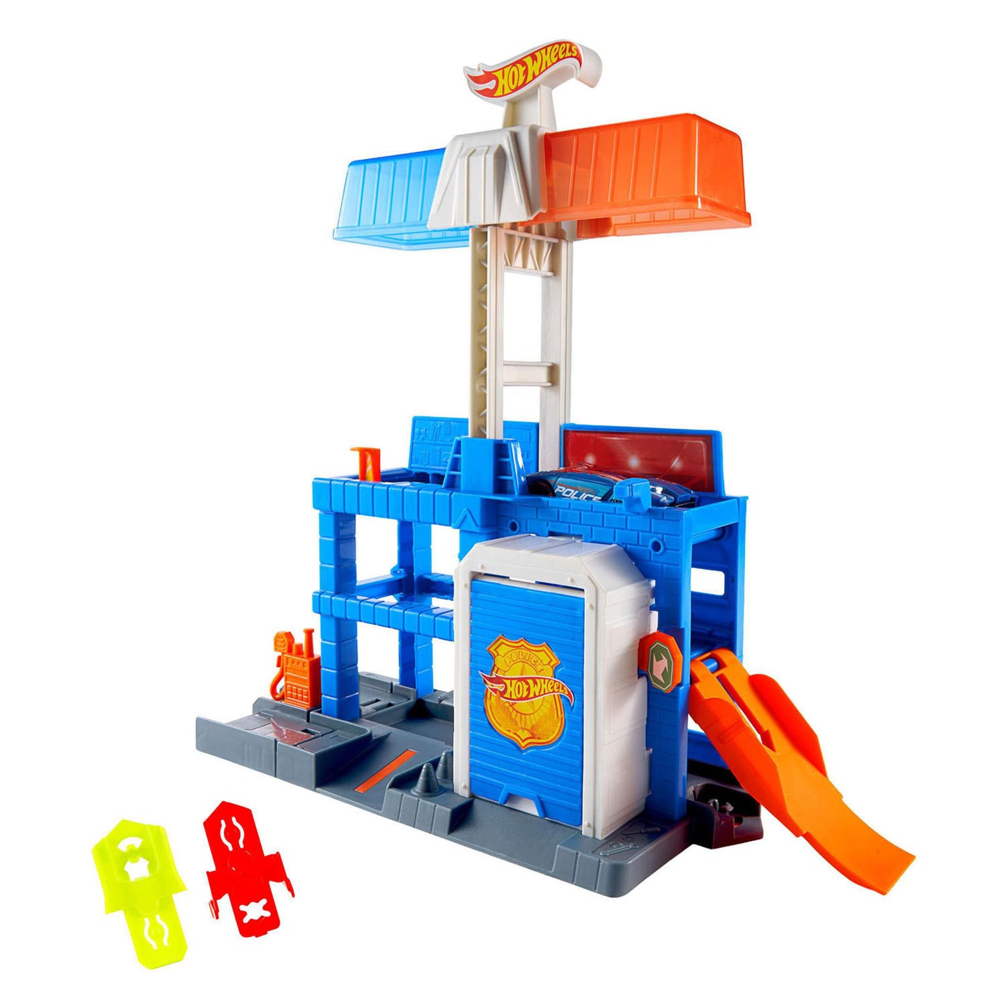 Hot Wheels City Center Police Tower Spielset Spielset – mit Polizeiauto aus Metall