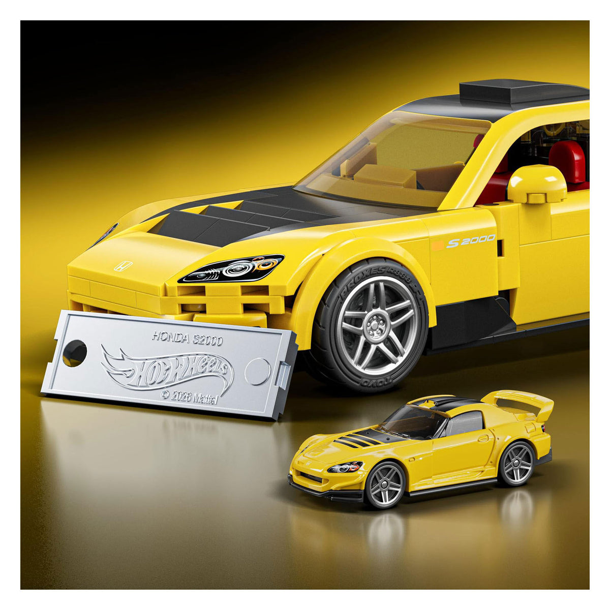 Hot Wheels Brick Shop Speed ​​Series 2007 Honda S2000 1:32 Bauset – 257-teilig.