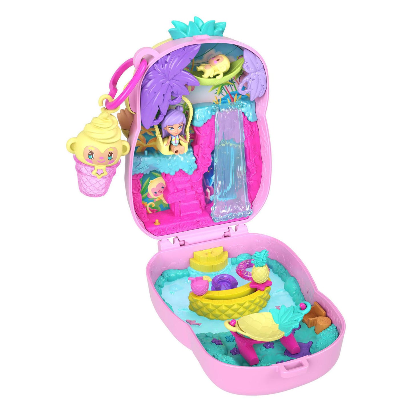 Polly Pocket Ananas-Affe, kompaktes Spielset