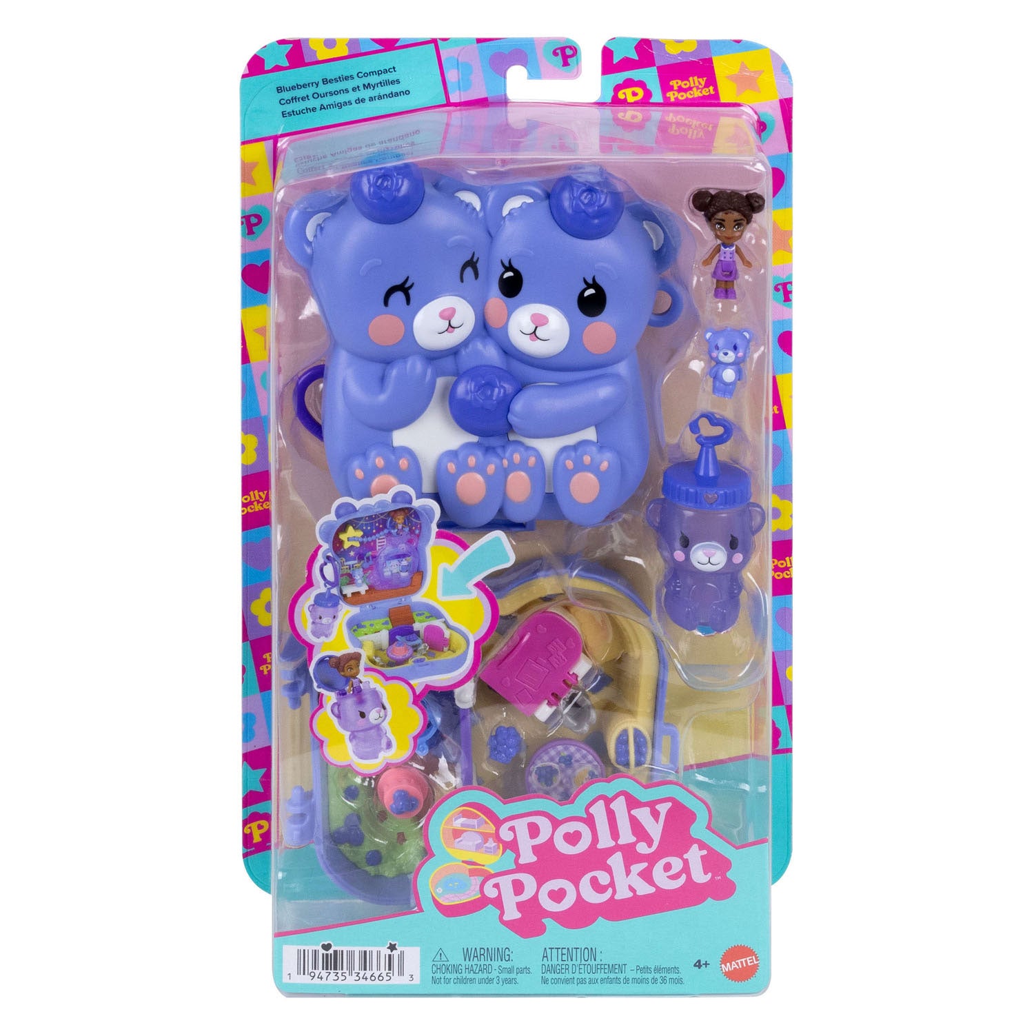 Polly Pocket Kompaktset Bären und Blaubeeren