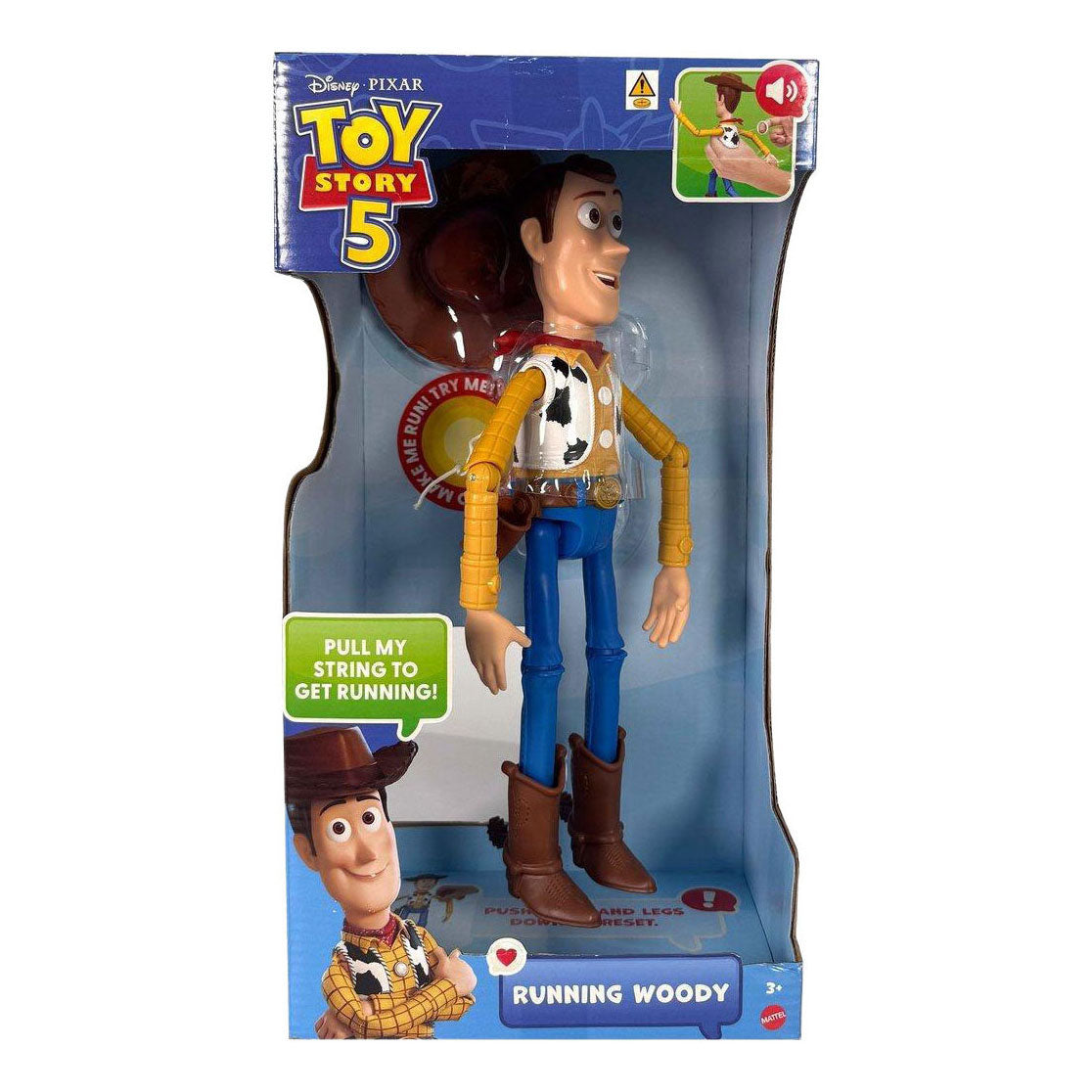 Mattel Disney und Pixar Toy Story 5 laufende Woody-Actionfigur von 30 cm – mehr als 50 Sounds – Niederländisch