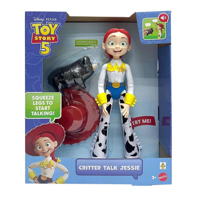 Mattel Disney und Pixar Toy Story 5 Animal Talk Jessie – 30 cm große Actionfigur und JD-Schwein mit 35 Geräuschen – Niederländisch