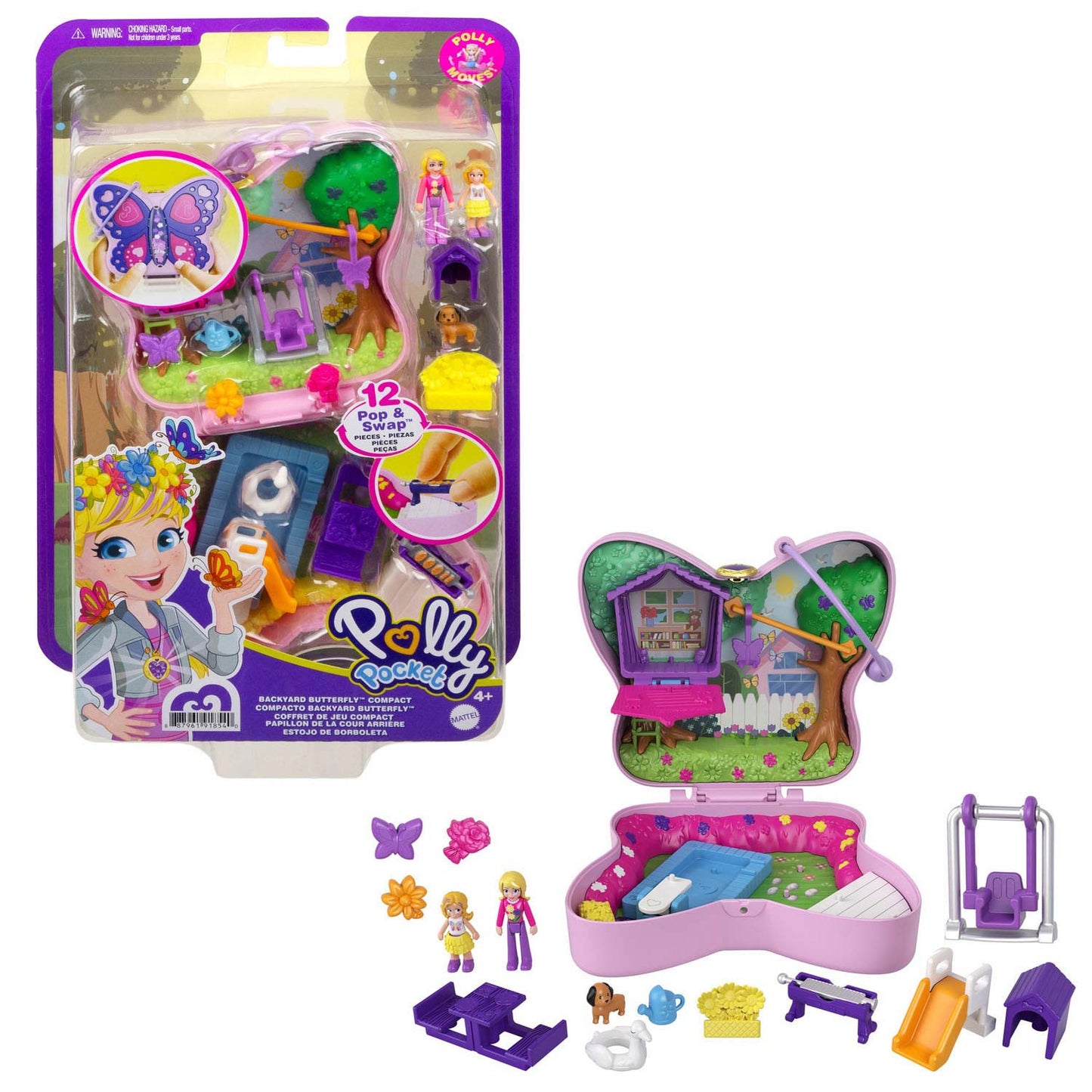 Mattel Polly Pocket Pocket Butterfly Garden kompakt