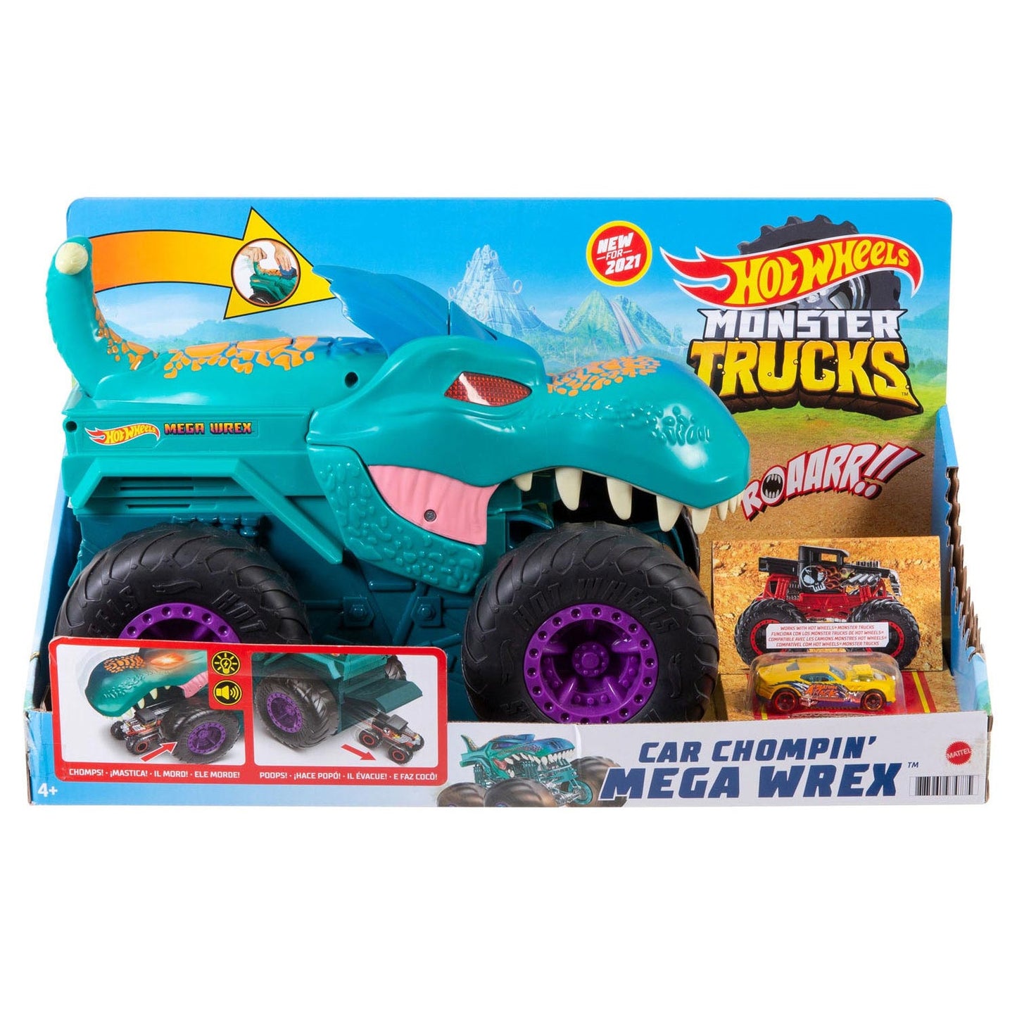 Heiße Räder Monster Truck Car Chompin 'Mega-wrex