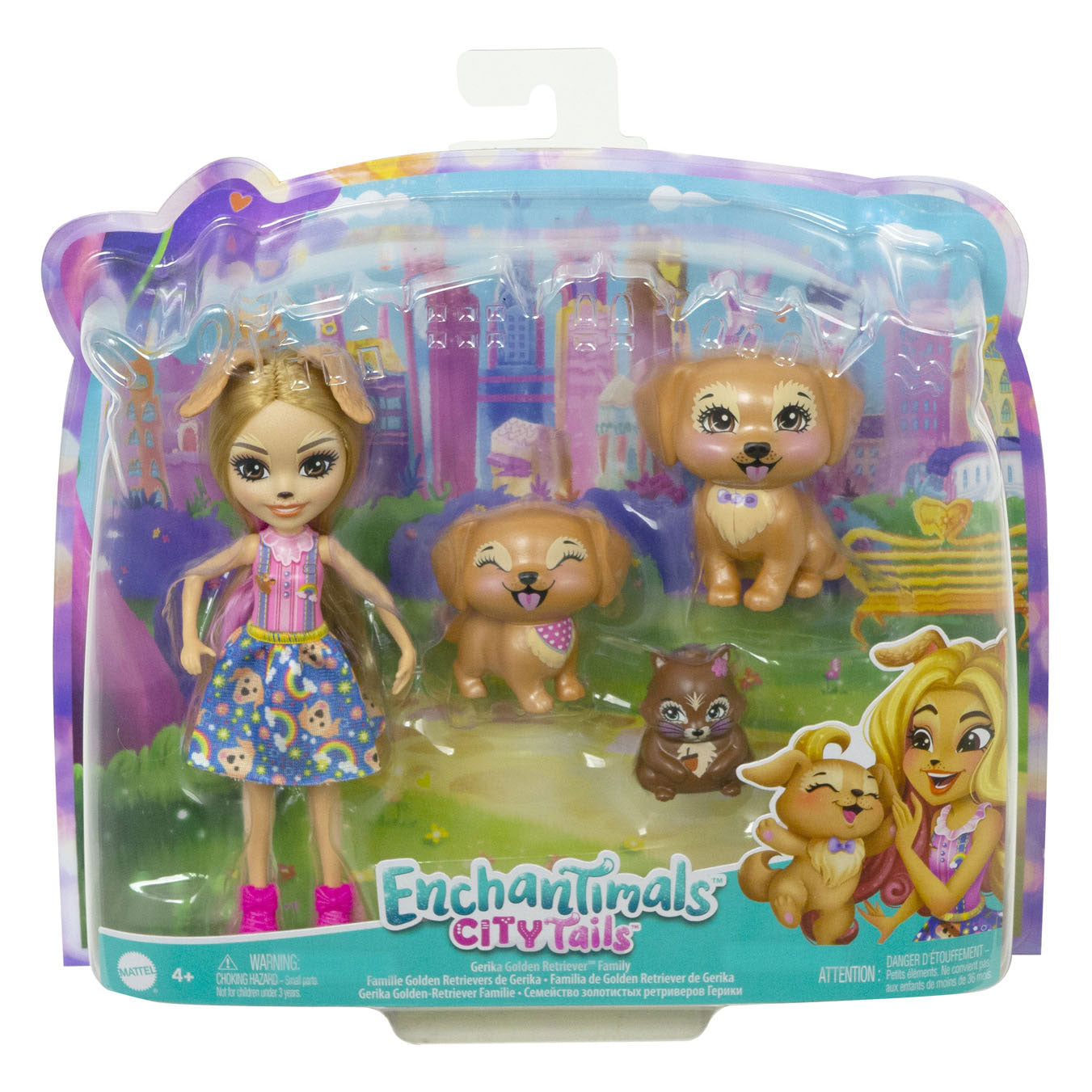 Mattel Enchantimals Gerika Golden Retriever Familie