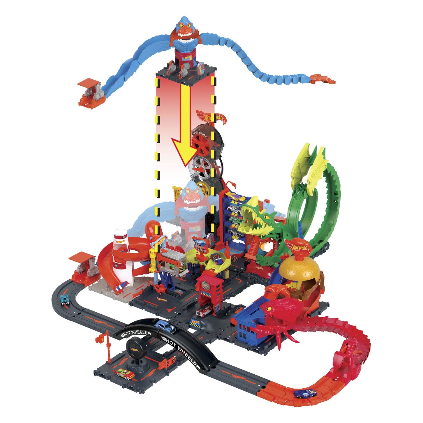 Mattel City Nemesis Labor -Tankstelle Gorilla Angriff