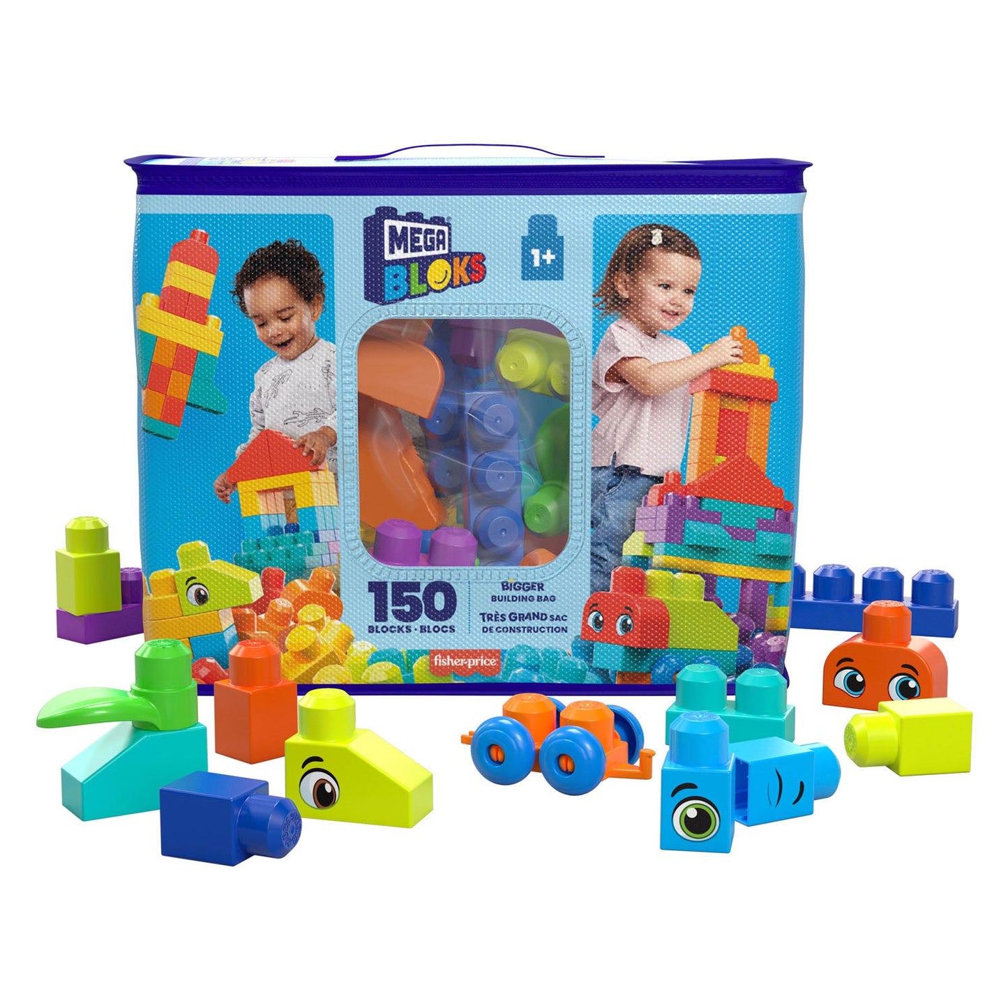 Mega Bloks größere Baubeutel Bausteine, 150dlg.