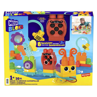 Mega Bloks bewegt 'n Groove Caterpillar Bouwset, 30dlg.